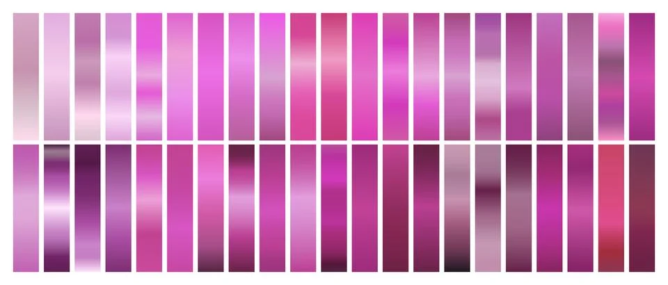 Pink Gradient Set for Light to Bright Colors Stock-Illustration