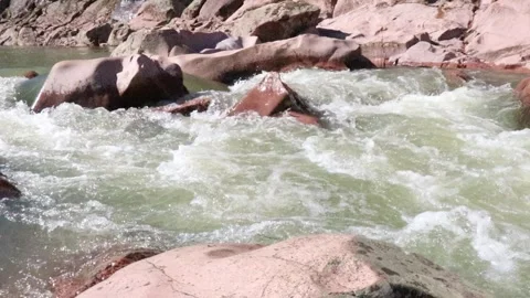 Pink Granite Rushing Stock Footage 262170989
