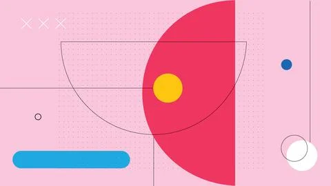 Pink Graphic Composition Background Stock Illustration