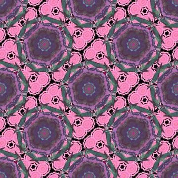 Pink gray ornamental seamless pattern Stock Illustration