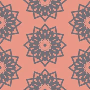 Pink gray seamless pattern, abstract motif for design and decoration, patchwo Stock Illustration