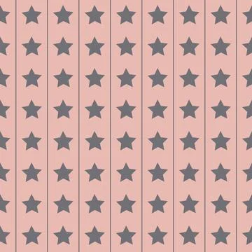 Pink gray seamless pattern with star, starry sky background Illustrazione stock