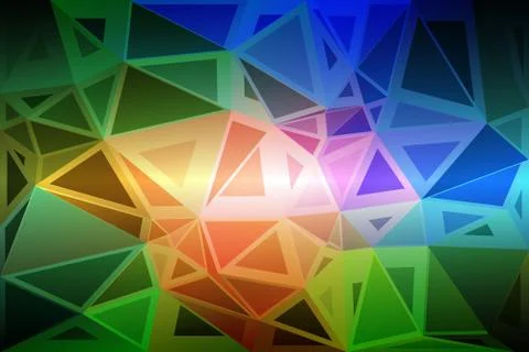 Pink green blue random sizes low poly background Illustrazione stock