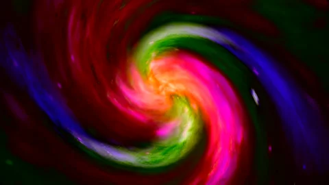 Pink Green Blue Rotating Spiral Video stock 131332753