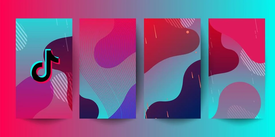 Pink green gradient horizontal background for social network. Mockup Stock Illustration