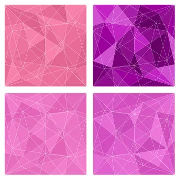 Pink, grey and violet triangle vector background Stock Illustration