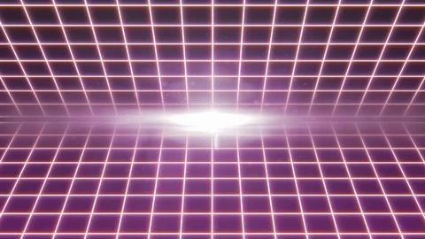 Pink grid retro background Video stock 106320054