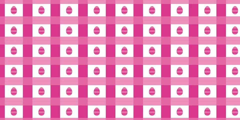 Pink Grid Seamless Pattern Background Stock Illustration