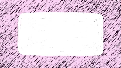 Pink grunge scribble frame template on black hatching seamless loop Stock Footage 340582060