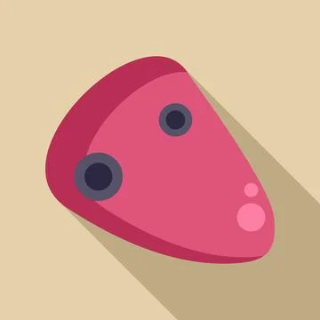 Pink guitar pick accessory for string music playing Stock-Illustration