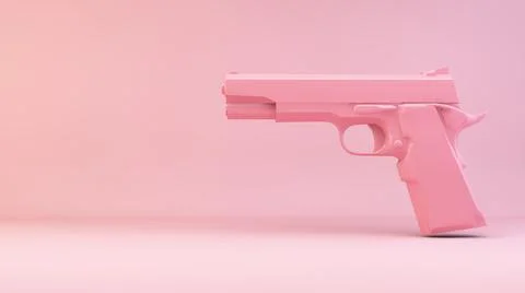 Pink gun Stock Illustration