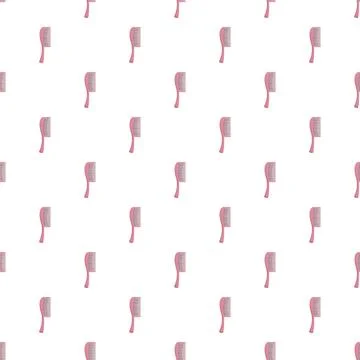 Pink hair brush pattern repeating background illustration Stock Illustration