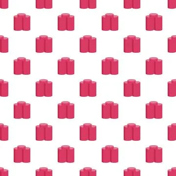 Pink hair rollers seamless pattern beauty styling background Stockillustratie