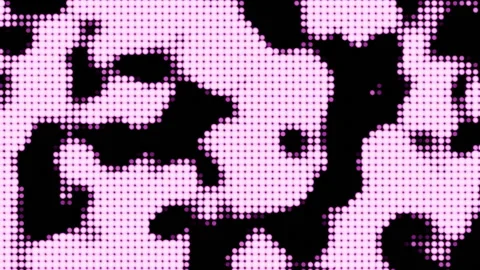 Pink halftone animated pattern on black background. Design Stock Footage 315174131