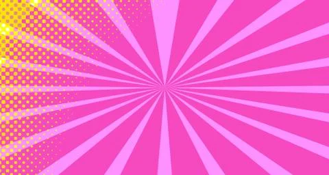 Pink halftone pop art background abstract vector comics style blank layout te Stock Illustration
