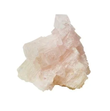 Pink halite on white background Stock Photos