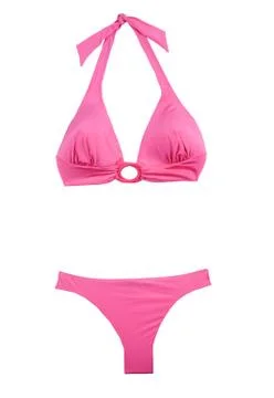 Pink halter bikini Foto stock