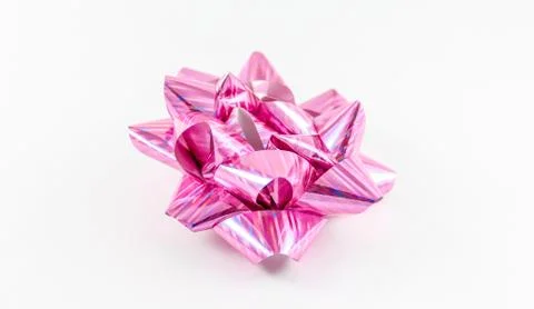 Pink hand made bow Stock Photos