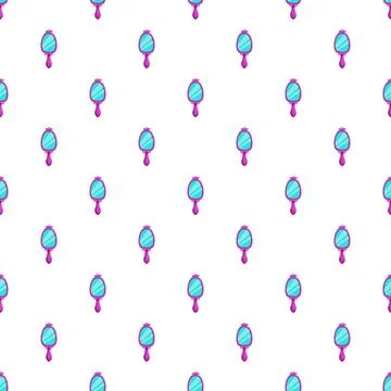 Pink hand mirrors creating seamless pattern background Ilustração Stock