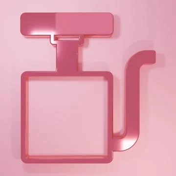 Pink Handle detonator for dynamite icon isolated on pink background. Minima.. Stock Illustration