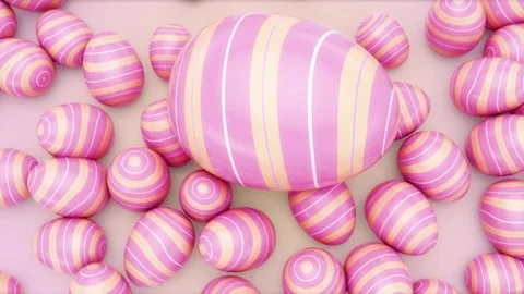 Pink Happy Easter Reveal Background Stock Footage 269307702