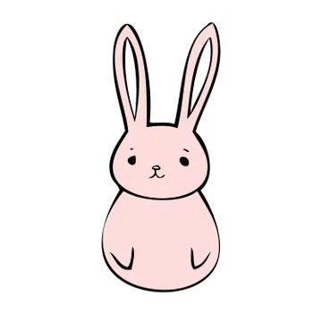 Pink hare icon Stock Illustration