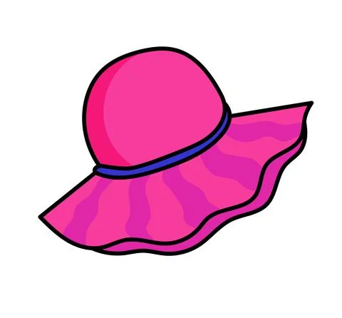 Pink hat isolated Stock Illustration