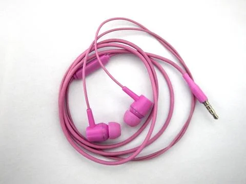 Pink headset Stock Photos
