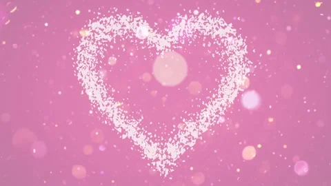 Pink heart background animation Stock Footage 254328067
