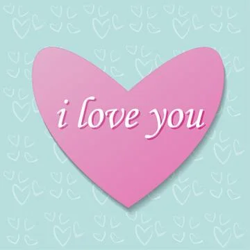 Pink heart on a background pattern Stock Illustration