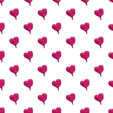 Pink heart balloons floating pattern background Stock Illustration