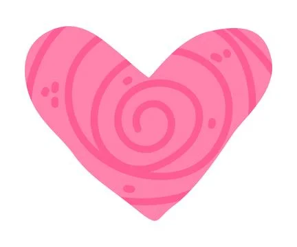 Pink Heart as Creative Element Isolated on White Background Vector Illustration Illustrazione stock