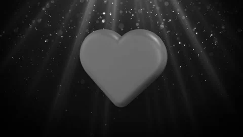 Pink heart with a glossy finish Loop Stock Footage 308224842