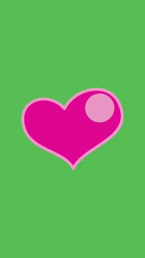 Pink heart green screen Stock Footage 326841197