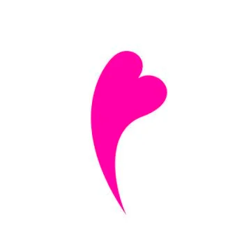 Pink heart icon in an unusual style Stock Illustration