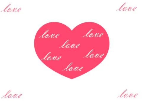 Pink heart Stock Illustration