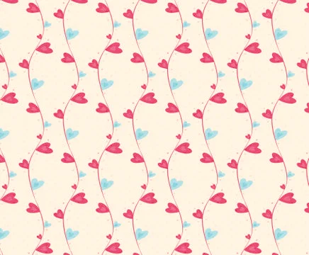 Pink heart pattern background Stock Illustration