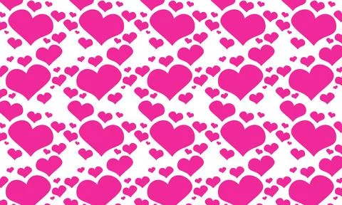 Pink Heart Pattern Background For Romantic And Valentine Projects Stock Illustration