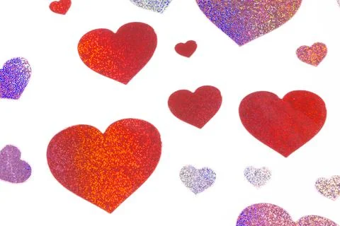 Pink Heart Pattern Isolated On Background. Symbol Of Lover Valentine Day Stock-Fotos
