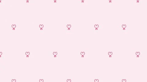 Pink heart patterns with bows on light background Illustrazione stock
