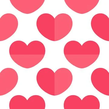 Pink heart seamless pattern Stock Illustration