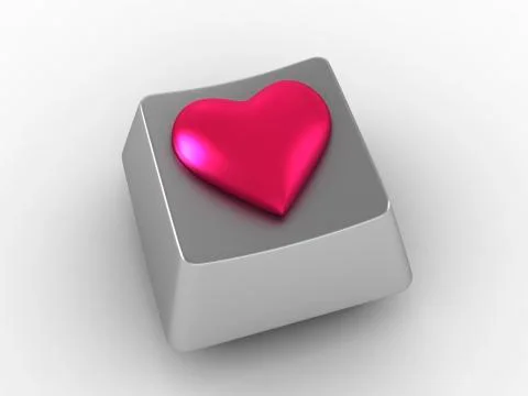 Pink heart shape button Stock Illustration