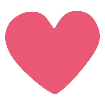 Pink Heart shape icon. Vector Sticker Isolated on white background. Love symb Stock Illustration