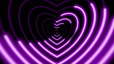 Pink heart shape neon light animation Stock Footage 230171218