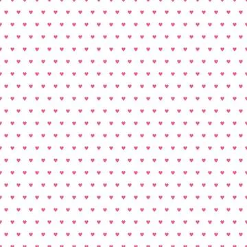 Pink heart shape seamless pattern vector illustration. Illustrazione stock