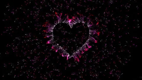Pink Heart Shaped Exploded Dust Particles Background Animation Vídeos de archivo 300142431