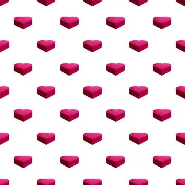 Pink heart shaped gift boxes pattern background Stock Illustration