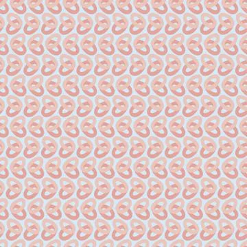 Pink heart shapes made of wedding rings seamless vector pattern in light colors Stock Illustration