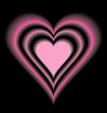Pink heart on Valentine's Day on a black background Stock-Illustration