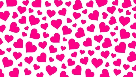 Pink Heart Valentine's Day pattern pop up loop animation 4K Video stock 83315646